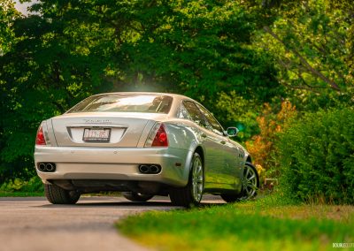 2008 Maserati Quattroporte, silver, rear
