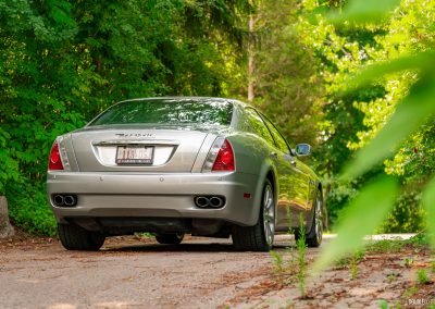 2008 Maserati Quattroporte, silver, rear