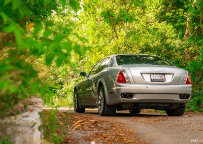 2008 Maserati Quattroporte, silver, rear
