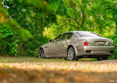 2008 Maserati Quattroporte, silver, rear