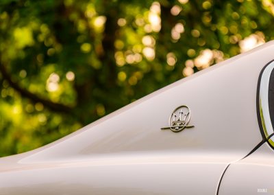 2008 Maserati Quattroporte, silver, rear badge close up