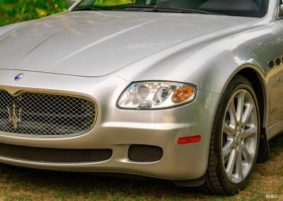 2008 Maserati Quattroporte, silver, front close up
