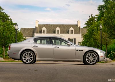 2008 Maserati Quattroporte, silver, profile