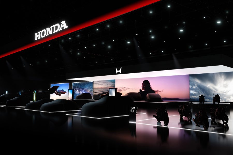 Rendering of Honda's booth at the 2025 Japan Mobility Show