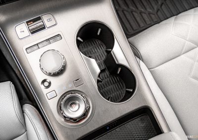 2026 Genesis Electrified GV70 interior in white and brown