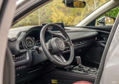 2025 Mazda CX-30 GT interior in Garnet Red