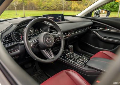 2025 Mazda CX-30 GT interior in Garnet Red