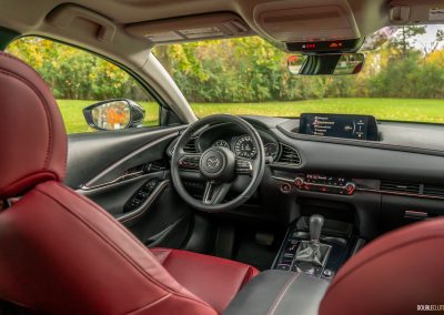 2025 Mazda CX-30 GT interior in Garnet Red