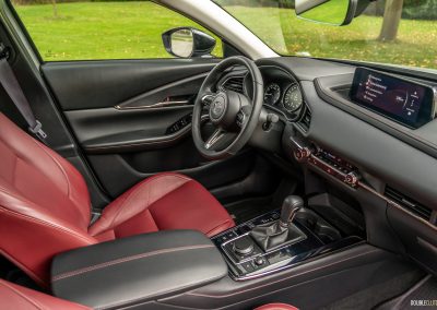 2025 Mazda CX-30 GT interior in Garnet Red
