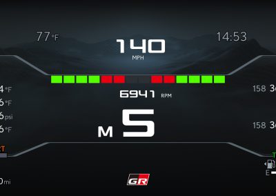 2027 Toyota Gazoo Racing GT cluster